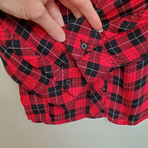 Rails Hunter button-down twill plaid shirt D - Picture 4 of 11